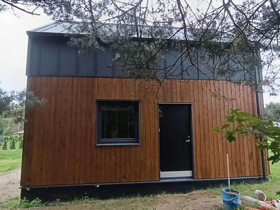 Domek drewniamy na zgłoszenie 35m2