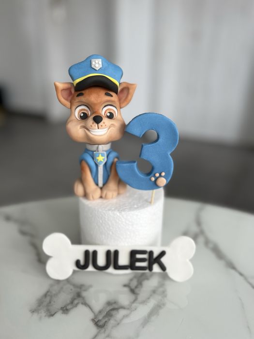 Figurki z masy cukrowej dekorscja na tort psi patrol misie pieski lis