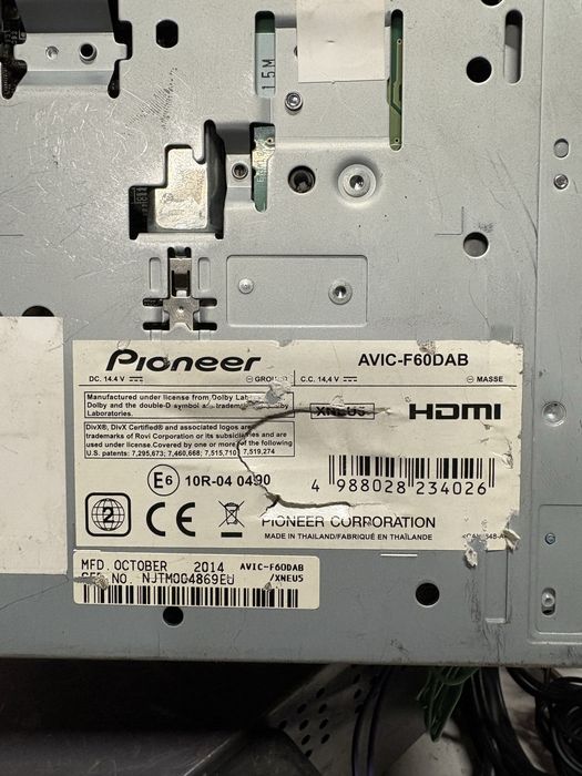 Radio Piooner Avic-F60DAB