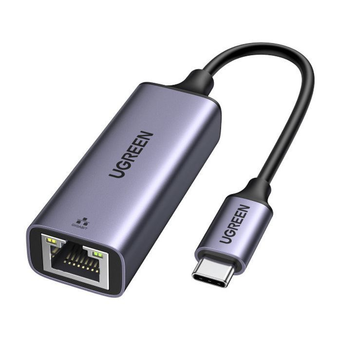 адаптер, перехідник, USB-C to RJ45 Ethernet 1000Mbps CM199 Ugreen; Картридер UGREEN CR125 4в1 SD/MicroSD/TF/CF/MS USB Чорний