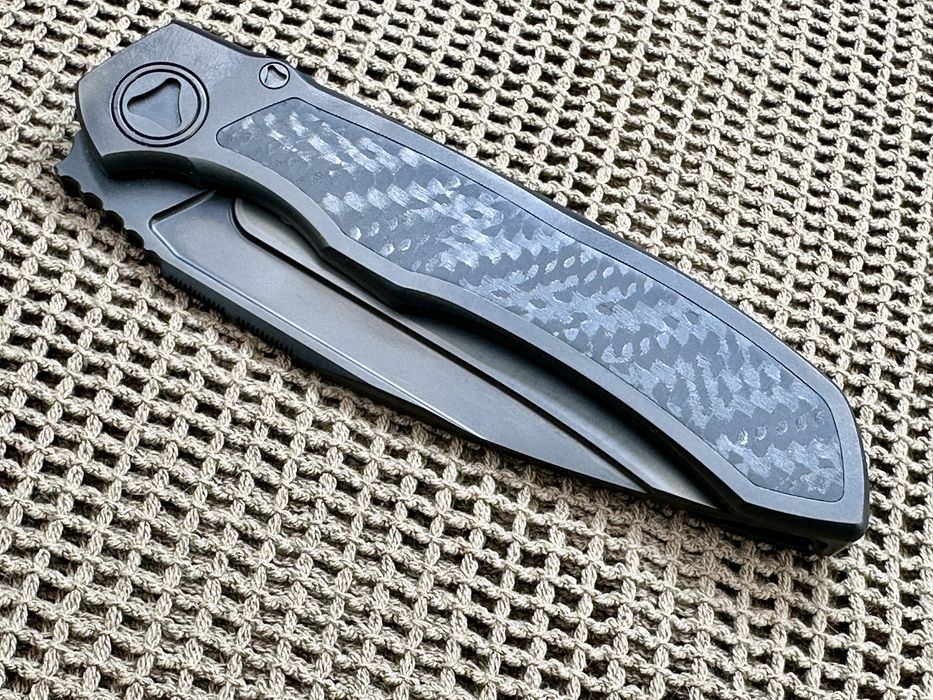 Ніж Microtech Anax S/E Titanium Integral/Carbon M390 190C-1 DLCTCFITI