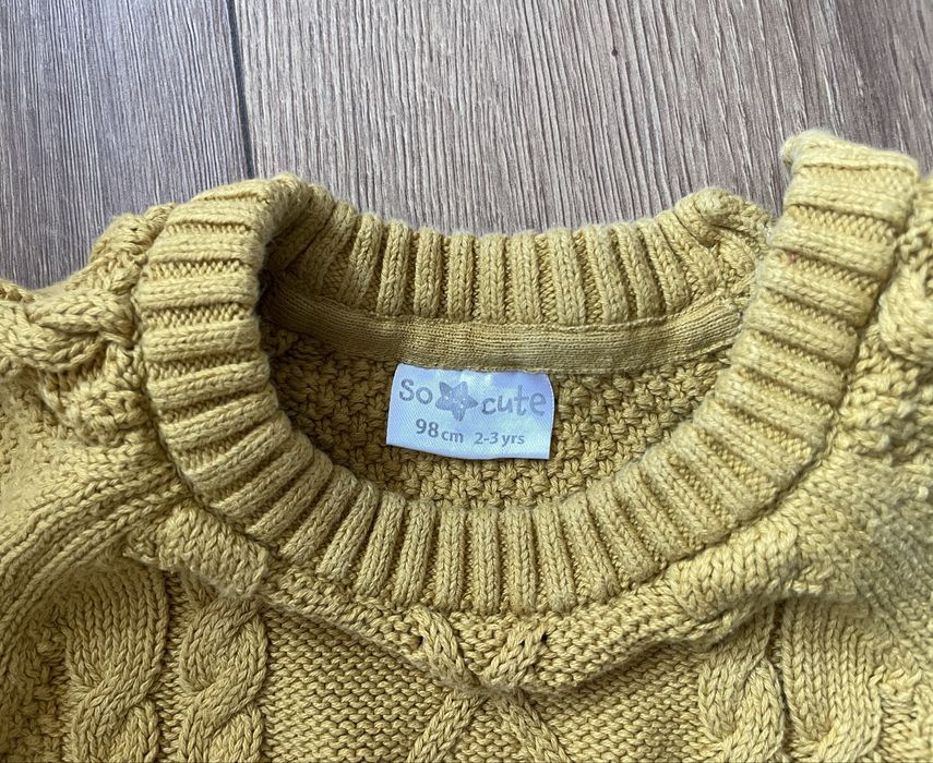 Sweter w warkocze zimowy swiateczny r. 98