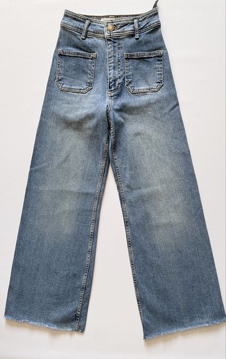 Джинсы zara женские широкие