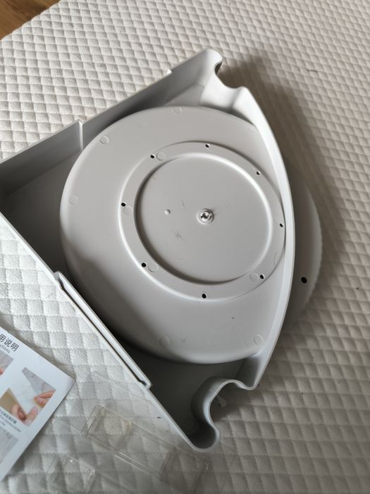 Półka narożna obrotowa prysznicowa jasno szara bez wiercenia