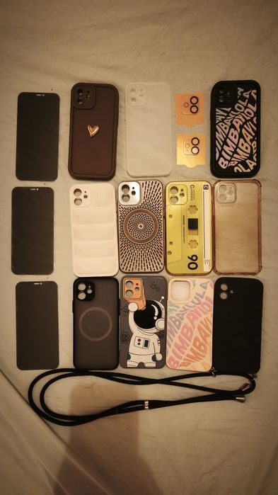 11 Capas + 3 películas + 2 protetores para iPhone 12