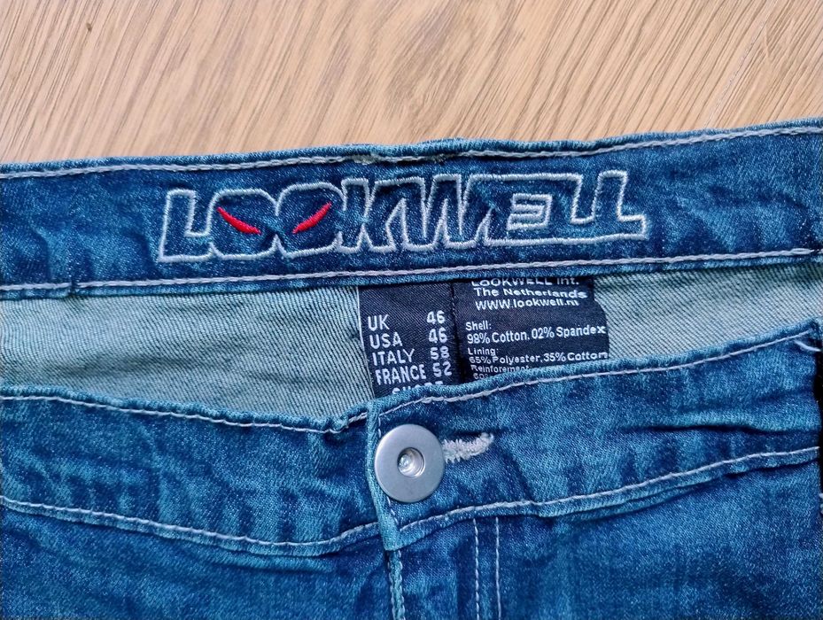 Spodnie motocyklowe dżinsowe LOOKWELL uk46 Kevlar