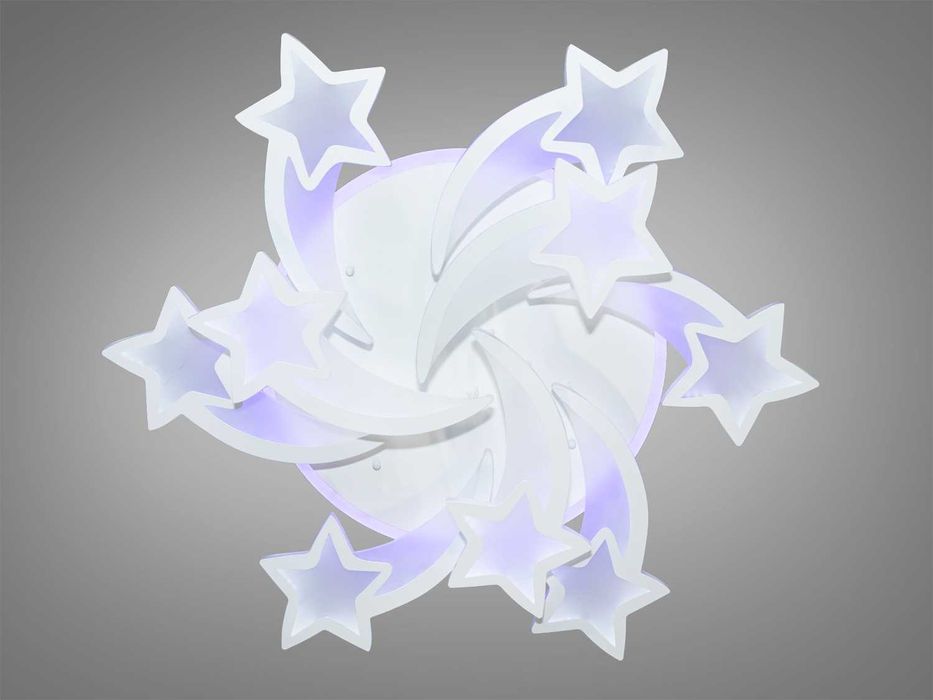 Ексклюзивна LED люстра з пультом для дитячої кімнати, 150W, біла