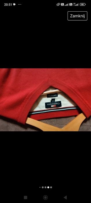 Bordowa męska kamizelka Commander  52/L