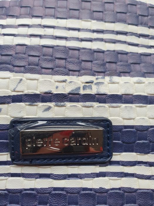 Niebieska torebka Pierre Cardin w stylu marynarskimi