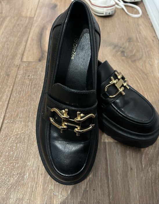 Mokasyny czarne Deezee r.38