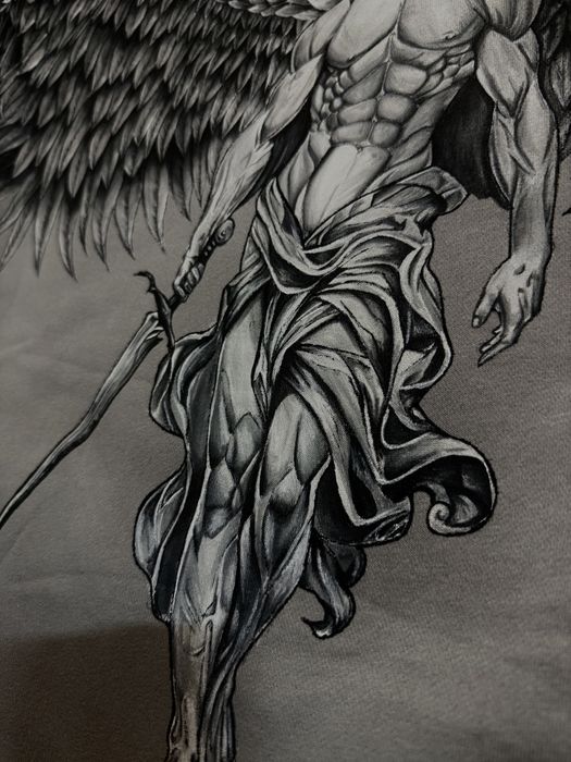 Кастомне худі “Lucifer Angel” | Ручний розпис | Нове | M