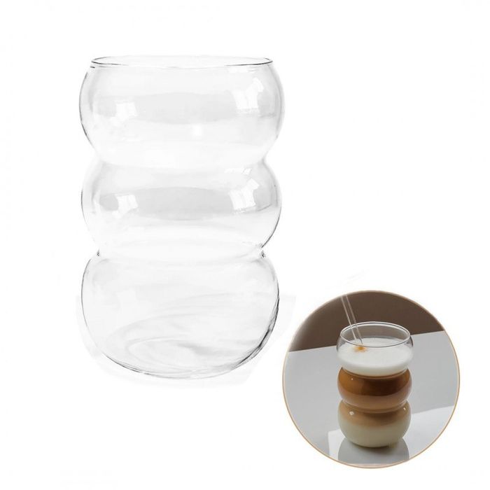 Szklanka Bubble 550ml do Latte Long Drink Szkło Borokrzemowe