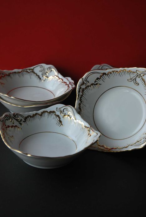 Porcelana Ćmielów. Rococo. Zestaw 6 salaterek.