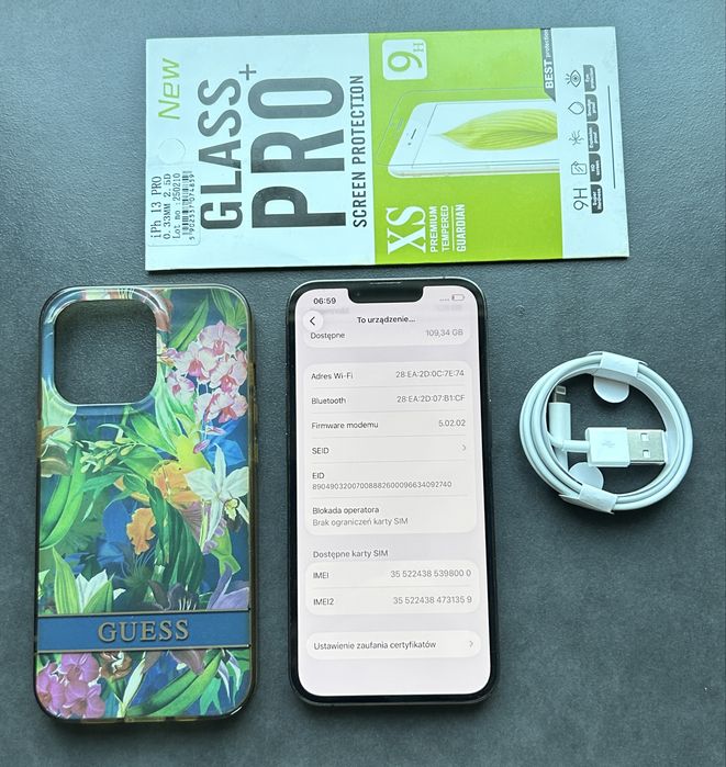 Iphone 13 pro 128 GB Idealny + szkło hartowane