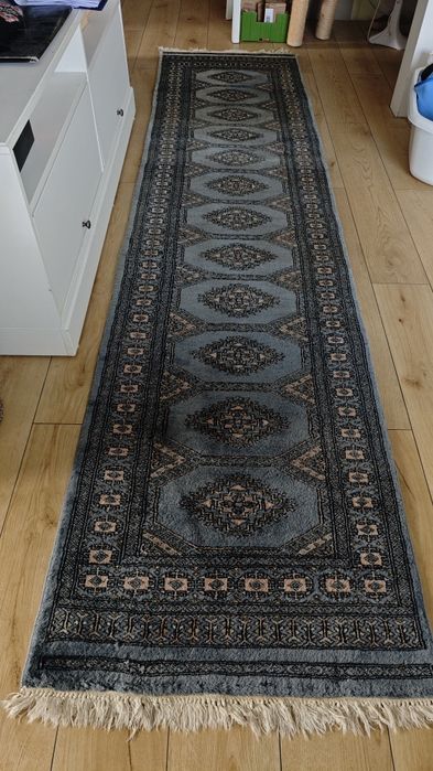 Wełniany dywan Buchara, chodnik turecki 80x327cm