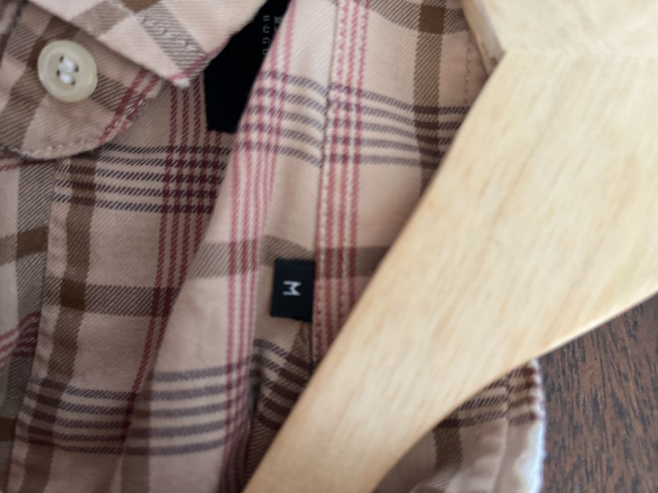 Camisa Hugo Boss Vintage Xadrez Castanho M