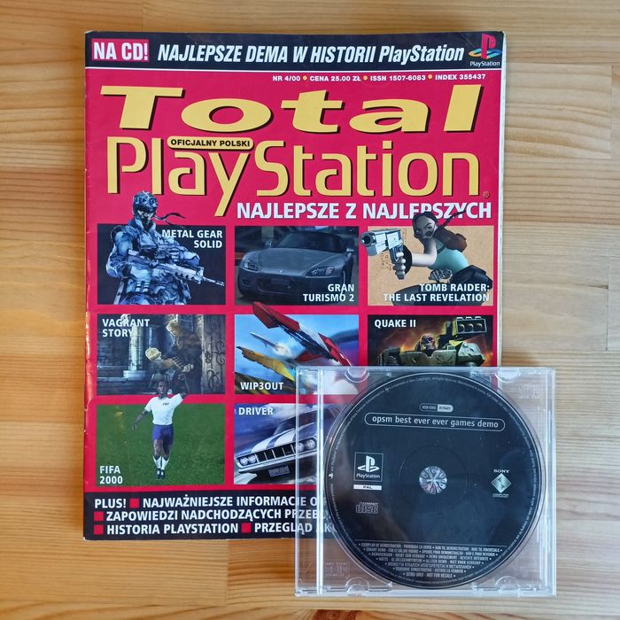 Magazyn Total PlayStation nr 4 2000r. płyta CD demo PSX unikat