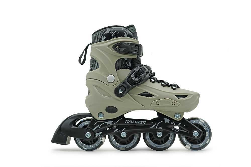 Дитячі роликові ковзани Scale Sports ролики коньки розсувні Сірий