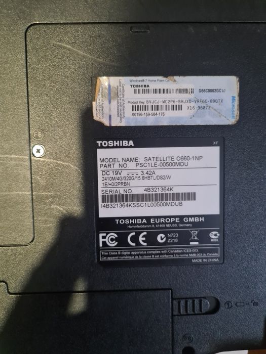 Toshiba satellite c660