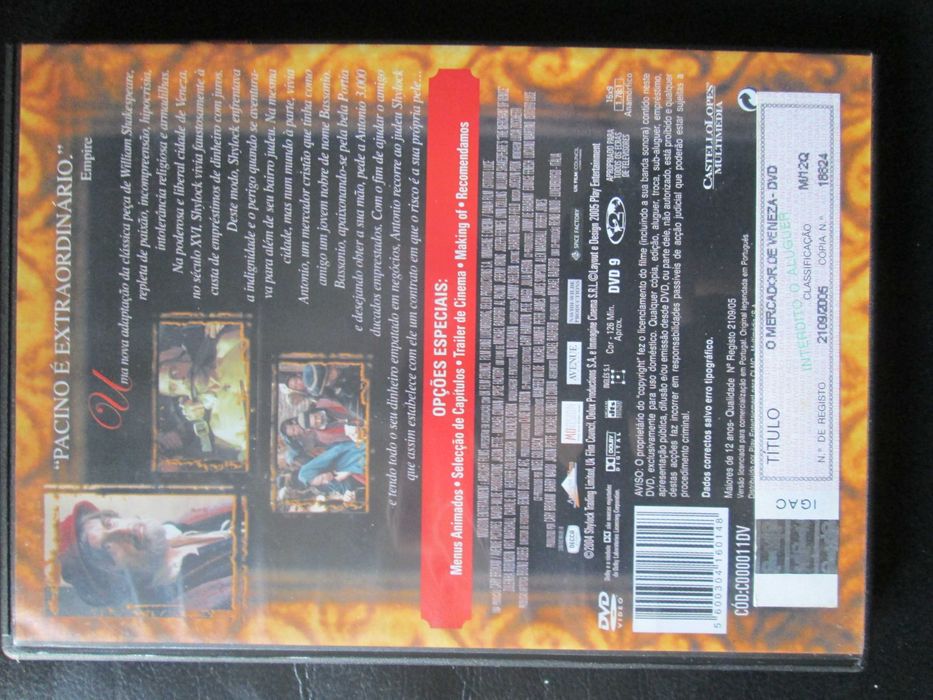 O Mercador de Veneza, Al Pacino, Jeremy Irons, Joseph Fienne