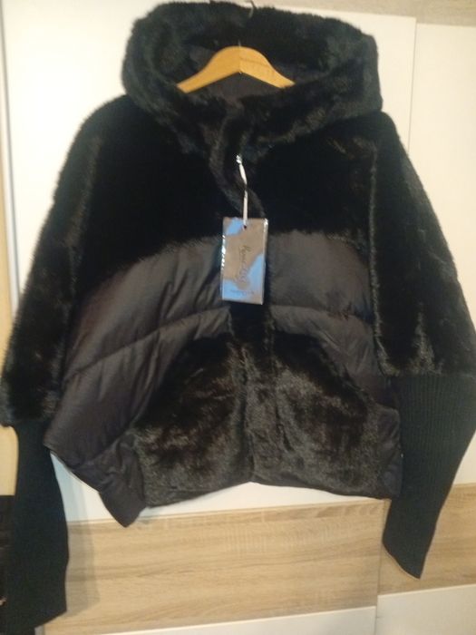 Kurtka zimowa baranek oversize
