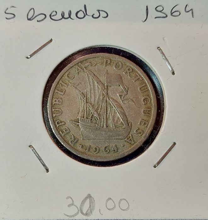 Moeda 5 escudos de 1964