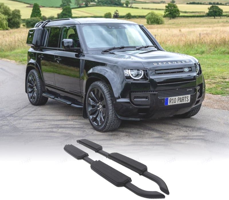 ESTRIBOS LATERAIS LAND ROVER DEFENDER 110 130 20- PRETO