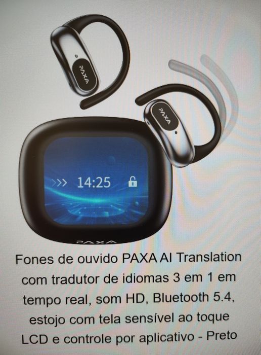 Auriculares com tradutor AI