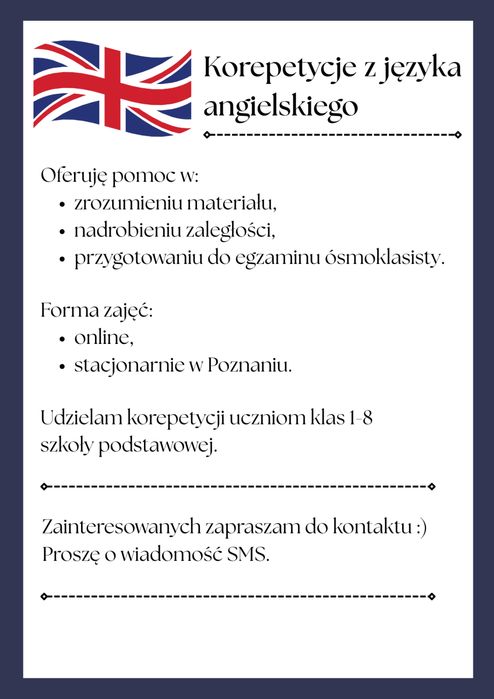 Korepetycje z języka angielskiego Poznań