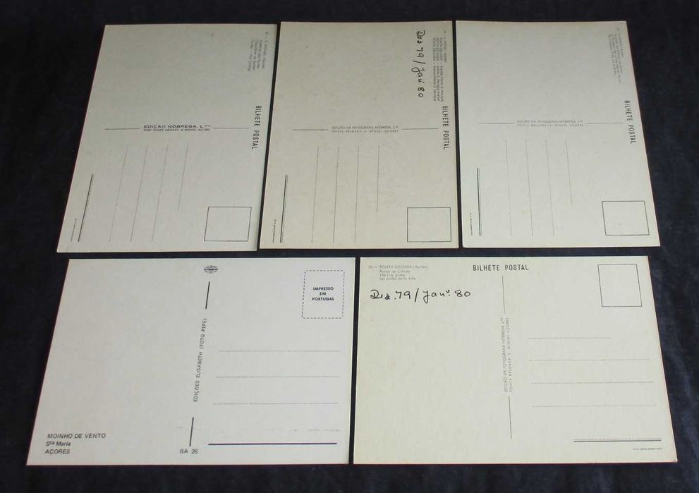 Postais Antigos Vintage de Portugal Ilha dos Açores