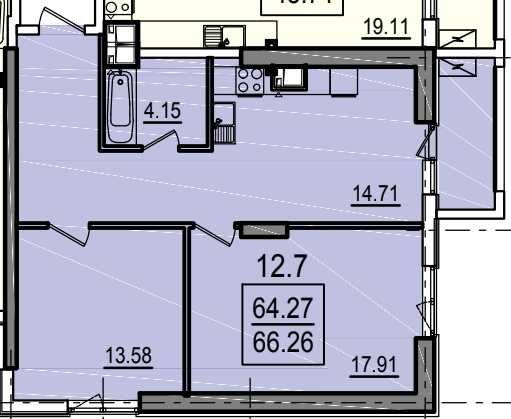 2-х ком квартира в ЖК Посейдон! Без комиссии! Сдача3 квартал2025 года!