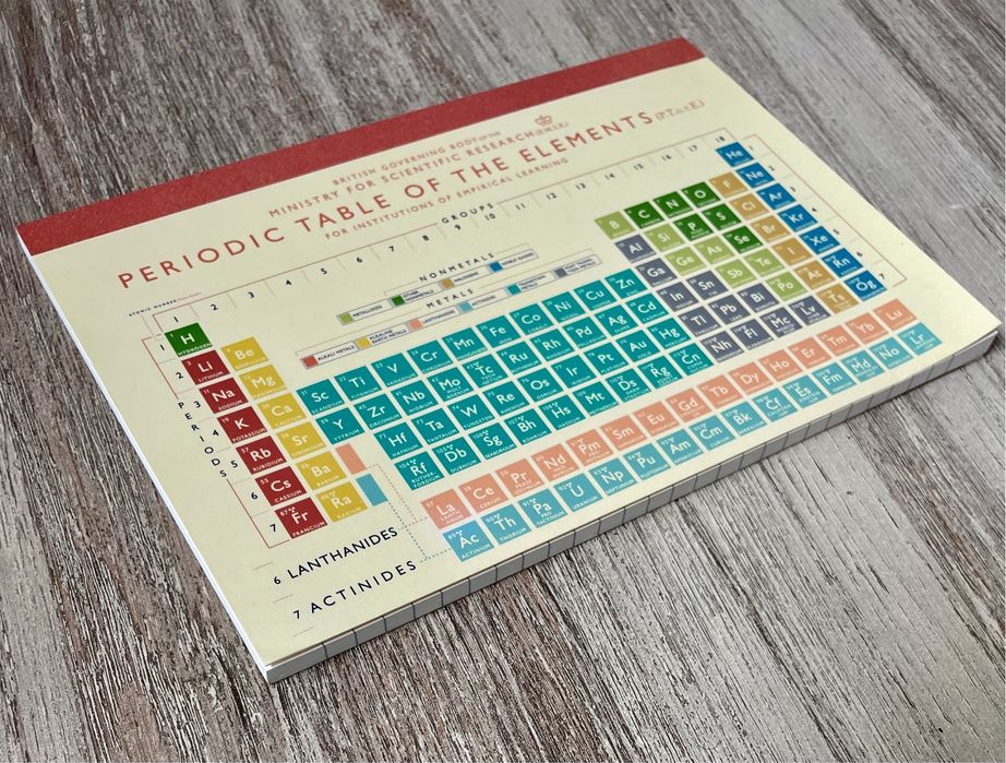 Caderno com tabela periódica (Rex London)