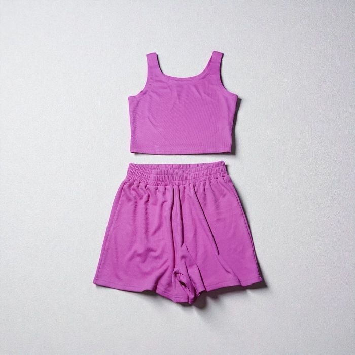 Zestaw sportowy top róż muślinowy damski rozmiar s/m