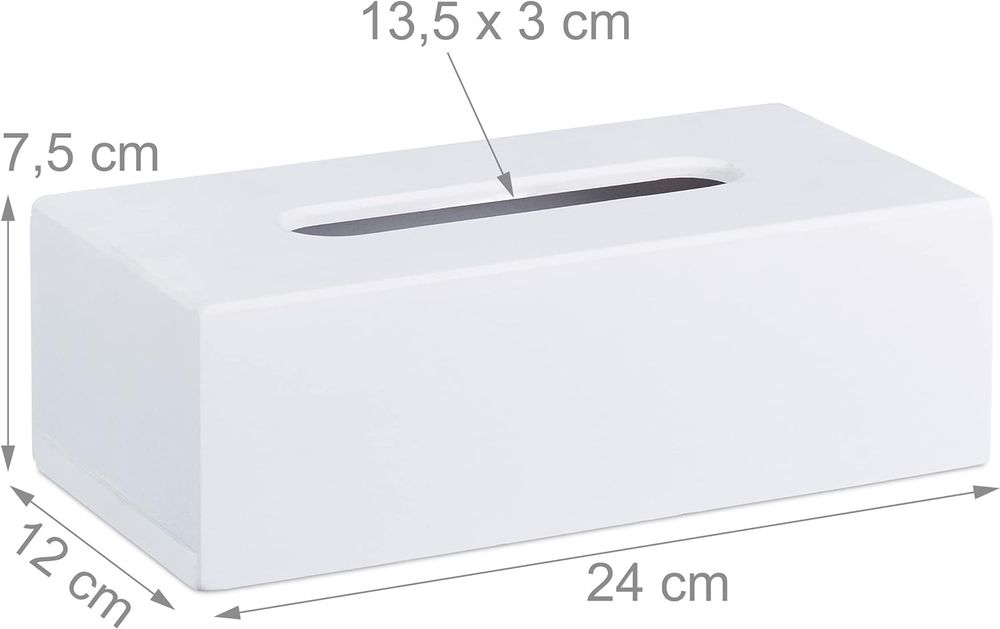 Relaxdays Pudełko na chusteczki bambusowe, pudełko na chusteczki