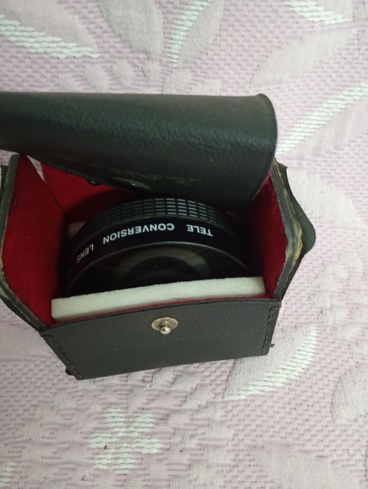 Teleconversor usado em câmera de Video