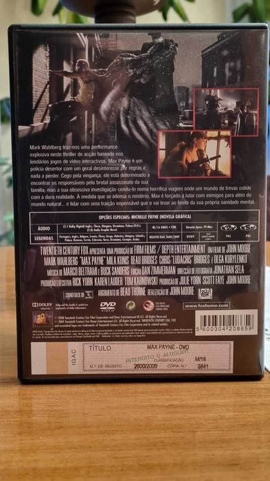 Vendo DVD Filme MAX PAYNE (Mark Wahlberg, Mila Kunis, Beau Bridges) !