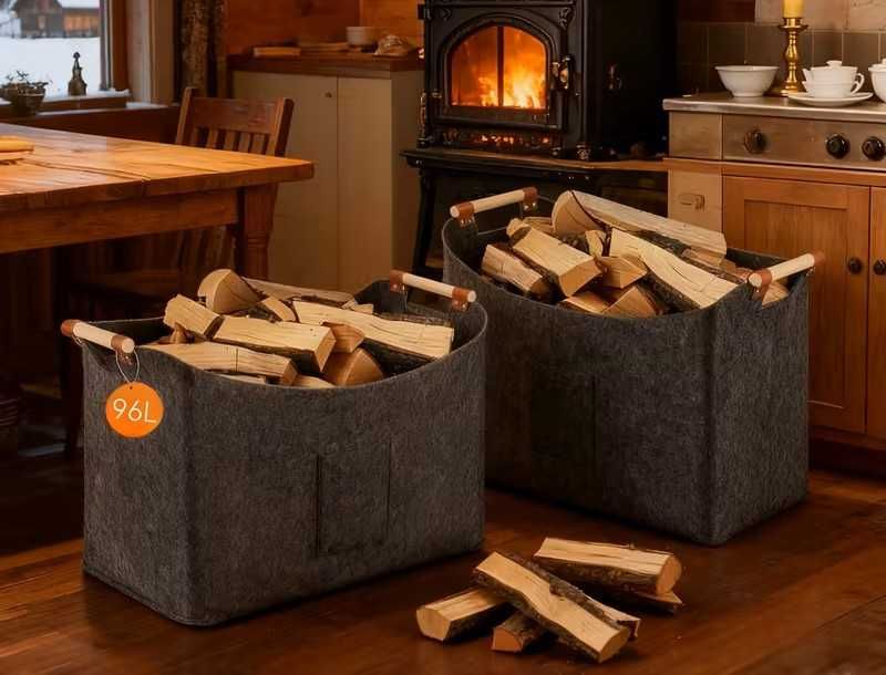 Cesto de lenha - Novo