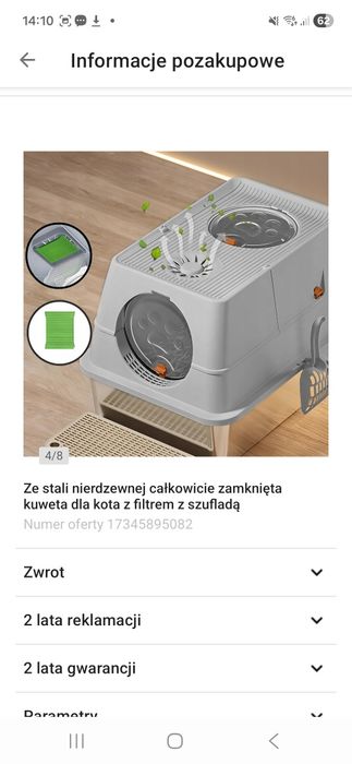 Kuweta kryta ze stali nierdzewnej