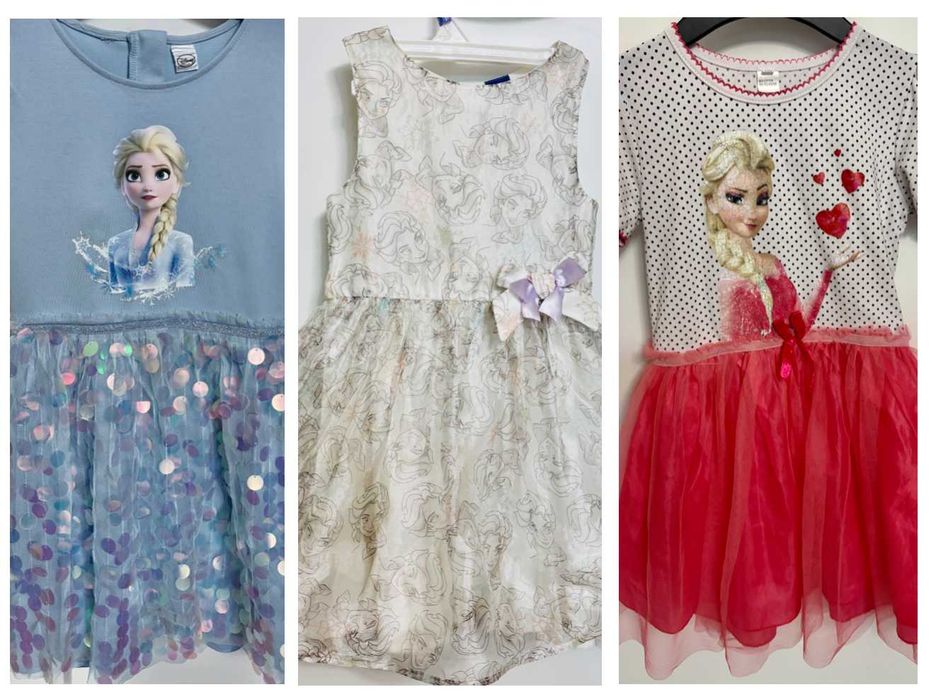 Elsa, Elza, Frozen Kraina Lodu 2 sukienki plus jedna gratis