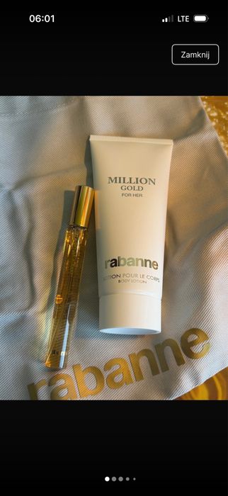 Rabanne million gold for her 10ml perfumetka + balsam 100ml