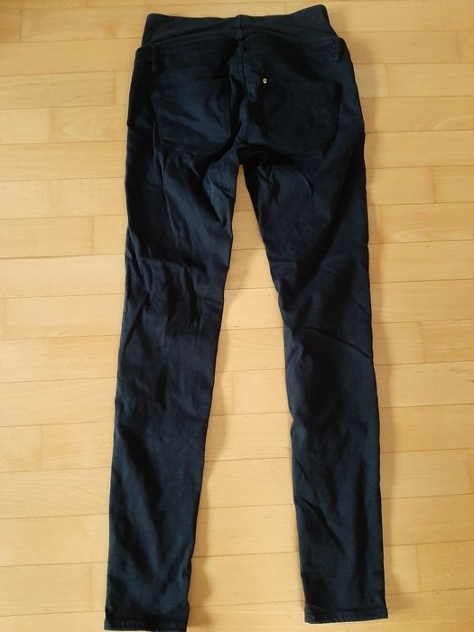 Czarne ciążowe spodnie rurki H&M r.38