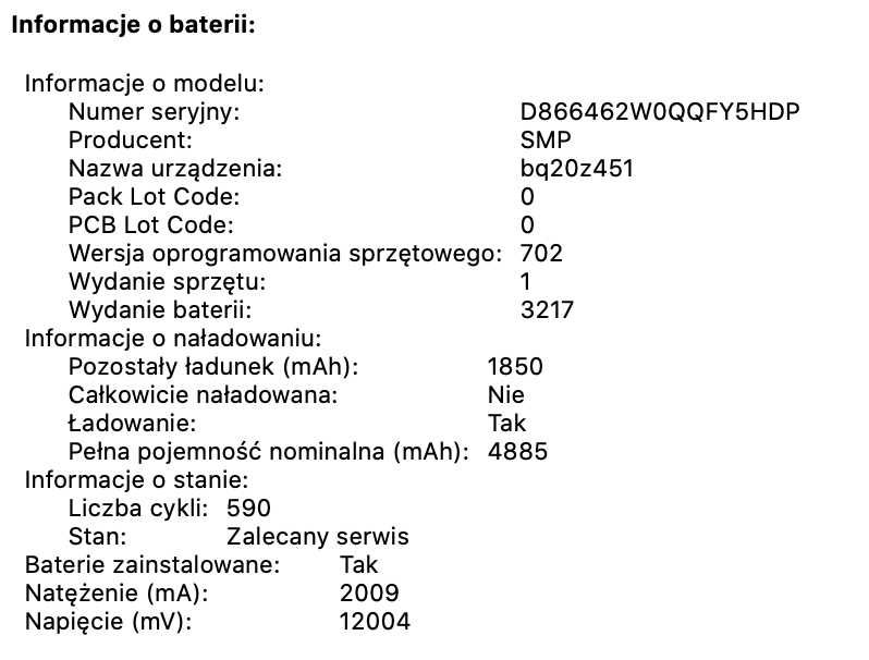 Macbook Pro Retina 13 early 2015 i5 2,7 Ghz 8 GB RAM dysk 128 GB