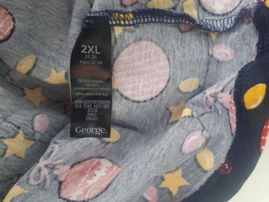 Bluzka góra od piżamy bombki George 52 54 6xl