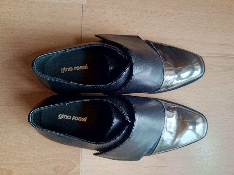 Skórzane półbuty mokasyny espadryle Oksfordy loafersy espadryle 36