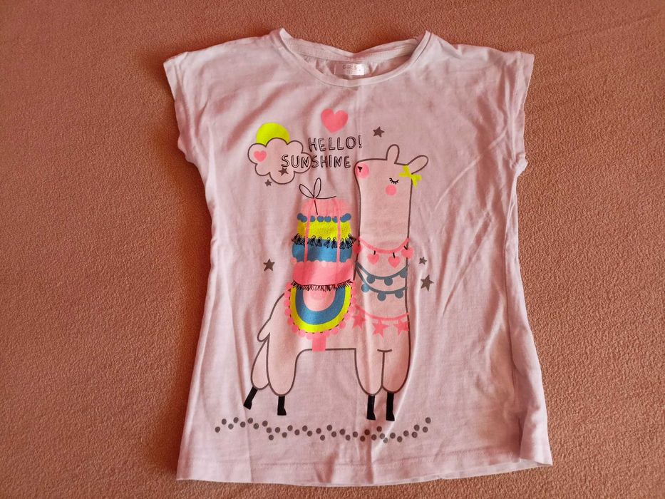 T-shirty koszulki z krótkim rękawem rozm. 122 komplet jak nowe