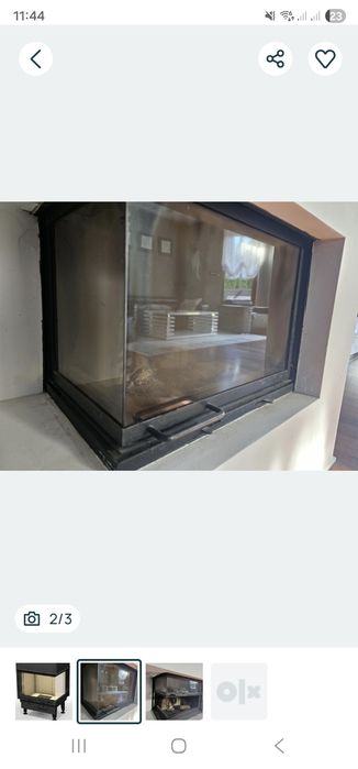 narożny kominek używany