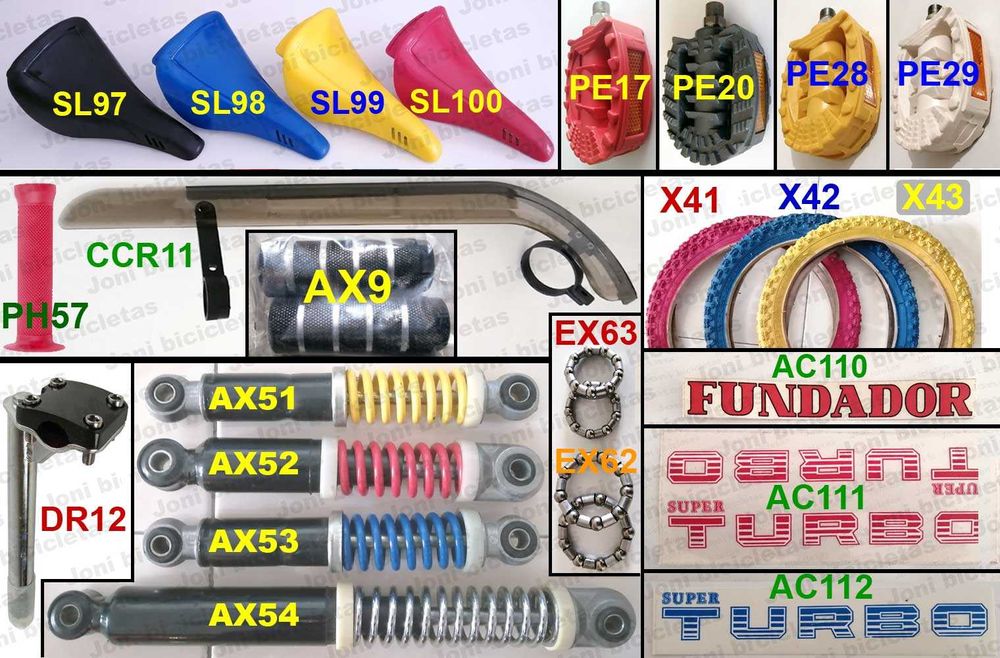 Peças p/ bicicleta BMX free style e tradicional