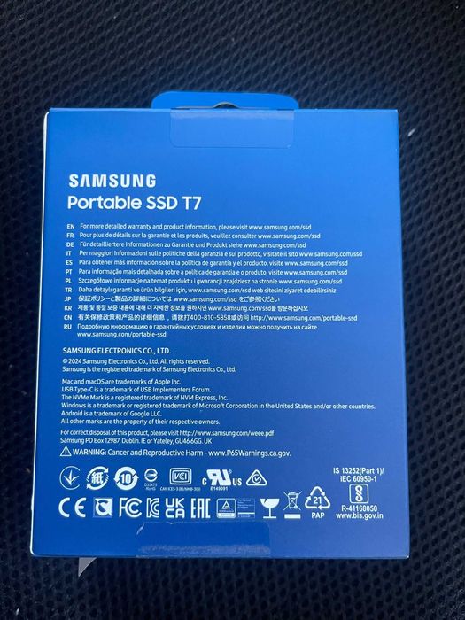 Disco SSD Externo SAMSUNG T7 1TB (1050MB/s - USB-C
