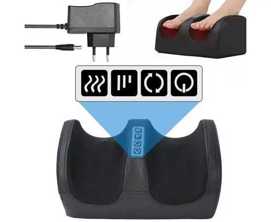 Вібраційний масажер для ніг і стоп електричний, Foot Massager / Електромасажер для ніг з підігрівом / Роликовий масажер для ніг і литок
