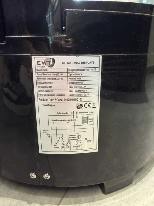 Вітрина  Rotational Display EWT INOX RTC-72L